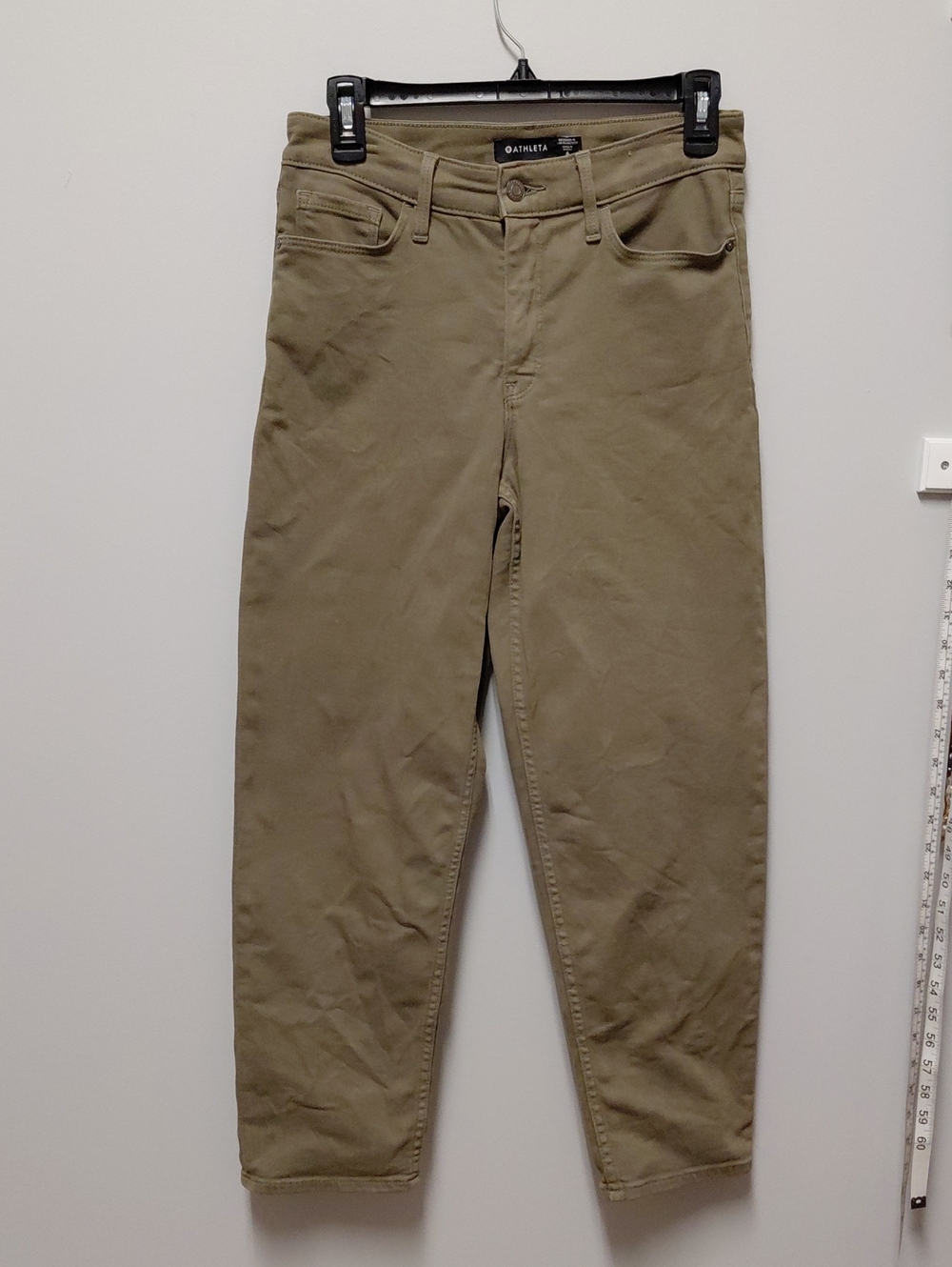 Athleta Womens Olive Stretch Chino Pants - Sage Green, Size 6